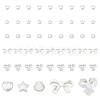 300Pcs 5 Style ABS Plastic Imitation Pearl Beads OACR-DC0001-07-1