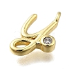 Brass Micro Pave Cubic Zirconia Pendants KK-B132-12G-Y-2