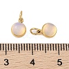 Ion Plating(IP) Opalite Half Round Charms with Jump Ring STAS-A097-05G-04-3