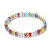 4mm Prism Faceted Rondelle Glass Beaded Stretch Bracelets for Women EH2213-5-1