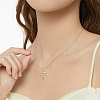 12Pcs 2 Style Rack Plating Brass Micro Pave Clear Cubic Zirconia Pendants ZIRC-HY0001-02-4