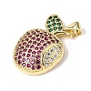 Brass Micro Pave Cubic Zirconia Pendants KK-H267-008A-G-2