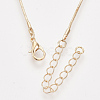 Brass Square Snake Chain Necklace Making MAK-T006-10A-KC-2