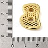 Rack Plating Brass Micro Pave Clear Cubic Zirconia Perdants KK-C067-11G-B-3
