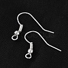 Earring Jewelry Findings Iron Silver Color Plated Earring Hooks X-E135-S-2