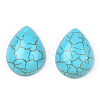 Craft Findings Dyed Synthetic Turquoise Gemstone Flat Back Teardrop Cabochons TURQ-S270-15x20mm-01-3