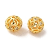 Rack Plating Brass Pave Cubic Zirconia Beads KK-M285-32C-G-2