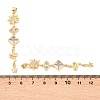 Brass Clear Cubic Zirconia Pendants KK-C166-06G-3