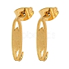 Ion Plating(IP) 304 Stainless Steel Stud Earring Findings STAS-H180-09G-1