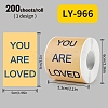 200Pcs Thank You Theme Stickers Roll DIY-M070-01E-1