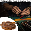 Flat Cowhide Leather Jewelry Cord LC-GF0001-10B-01-4
