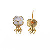 Brass Stud Earring Findings KK-N233-379-2