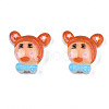 Spray Painted Opaque Resin Cabochons CRES-S302-81-2