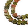Natural Unakite Beads Strands G-M403-A23-02-4