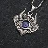 Evil Eye Skull Alloy Pave Glass Pendant 667 Stainless Steel Chain Necklaces for Men FS-WG7A50C-03-1