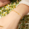 Handmade Glass Butterfly & Enamel Daisy Flower Link Chains CHC-TA0001-11-7