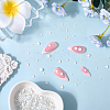 3 Sets Glass Half Round Cabochons GLAA-SC0002-63E-4
