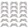 40Pcs 2 Styles Tibetan Style Alloy Beads FIND-SC0011-80-1