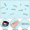 12Pcs 12 Style Wave & Flower & Heart & Lock & Key Alloy Rhinestones Watch Band Charms Set MOBA-PH0001-15-4