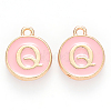 Golden Plated Alloy Enamel Charms ENAM-S118-07Q-1