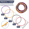 38pcs 5 styles Steel Wire Round Snake Chain Stretch Bracelets Set BJEW-BC0001-22-2