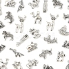 50Pcs Tibetan Style Alloy Animals Pendants FIND-FS0004-34-3
