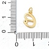 Brass Micro Pave Clear Cubic Zirconia Charms KK-D289-66G-E-3