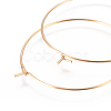 304 Stainless Steel Hoop Earrings Findings STAS-F227-54D-G-2
