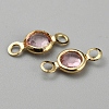 Brass Rhinestone Connector Charms RB-WH0001-08A-2