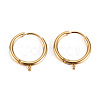 316 Surgical Stainless Steel Huggie Hoop Earring Findings STAS-S116-257B-G-1