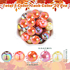 Thanksgiving Day Theme 100Pcs 5 Colors Opaque Acrylic Beads MACR-SP0001-01B-06-2