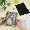 Rectangle Zinc Alloy Enamel Photo Frame Stand AJEW-WH0794-88-3
