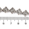 Tibetan Style Rhombus Alloy Bead Strands TIBEB-O007-05-NR-3