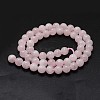 Natural Madagascar Rose Quartz Beads Strands G-K285-33-12mm-01-2