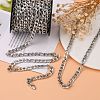 Tarnish Resistant 304 Stainless Steel Mother-Son Chains CHS-K001-32-7mm-6