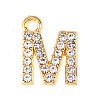 Golden Tone Alloy Rhinestone Pendants PW-WGCC773-13-1
