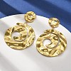 304 Stainless Steel Dangle Stud Earrings for Women EJEW-K268-13C-G-2