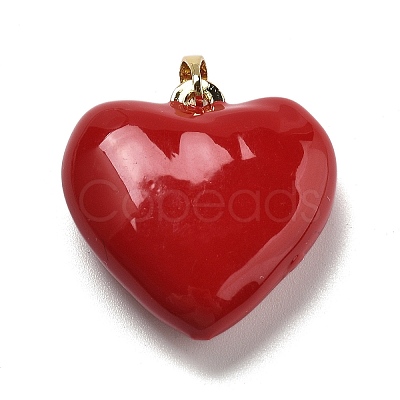 Brass Enamel Pendants KK-U060-26G-1