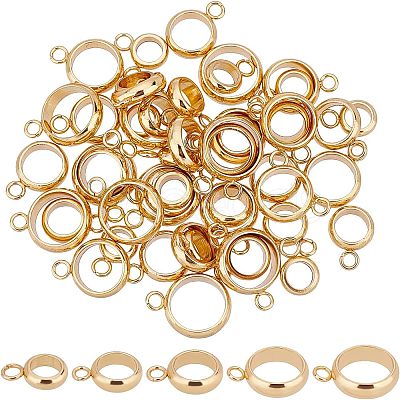 50Pcs 5 Style 201 Stainless Steel Tube Bails STAS-UN0036-98-1