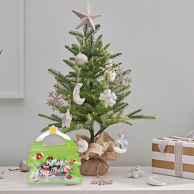 25Pcs Christmas Tree PET with COP Cookies Storage Resealable Bags ABAG-SP0001-52-1