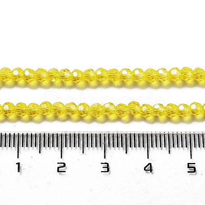 Electroplate Transparent Glass Beads Strands EGLA-A035-T3mm-A03-1