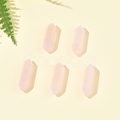 5Pcs Natural Rose Quartz Healing Stones G-FS0005-83D-1