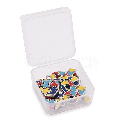8Pcs 2 Style Enamel Alloy Pendants ENAM-LS0001-09P-1