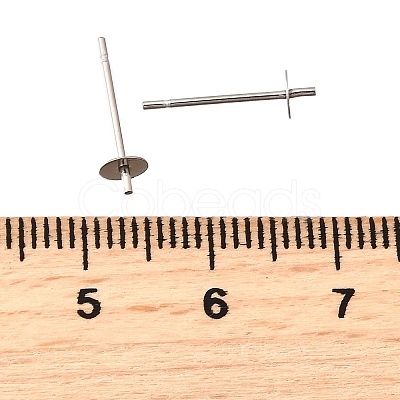 304 Stainless Steel Stud Earring Findings STAS-D370-02P-01-1