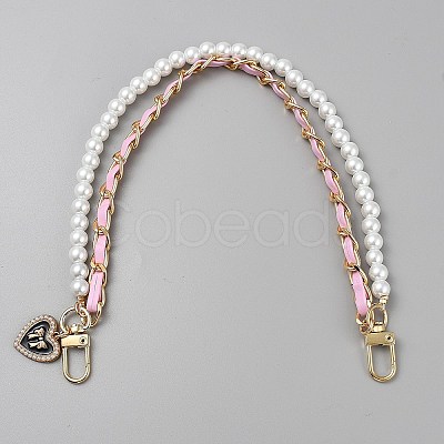 PU Leather & Plastic Pearl Phone Hand Strap Chains AJEW-WH20048-12C-1