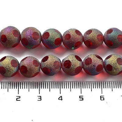 Electroplate Glass Beads Strands EGLA-P057-02A-01-1