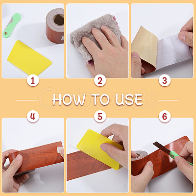 2 Rolls PVC Self Adhesive Wallpaper DIY-GL0005-52-1