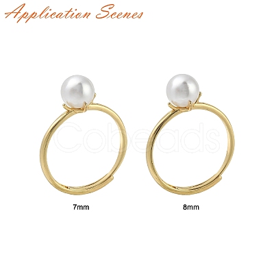 Flat Round Brass Adjustable Ring Settings LS-KK-G527-01B-G-1