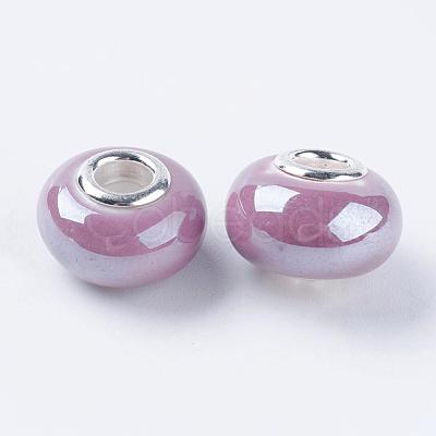 Handmade Porcelain Ceramic Spacer European Beads Fit Charm Bracelets X-OPDL-G001-6-1