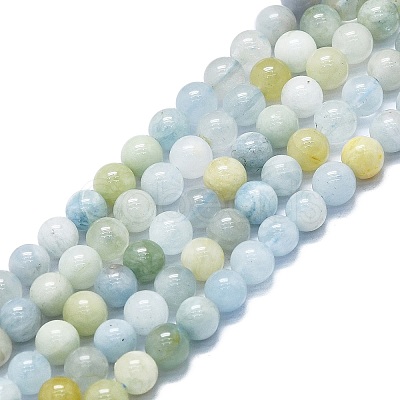 Natural Aquamarine Beads Strands G-K245-A15-02-1